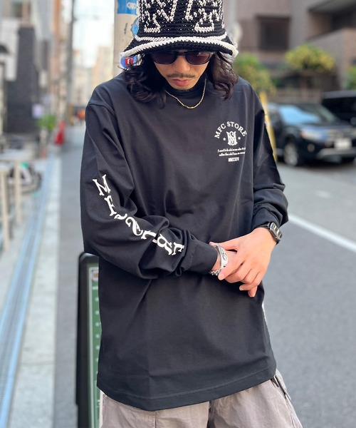 関税送料込すぐ届く★BOSS★ミラーフォイルロゴTシャツ MFC STORE tシャツ ORIGINAL MS LOGO MMXXIV L/S TEE メンズ