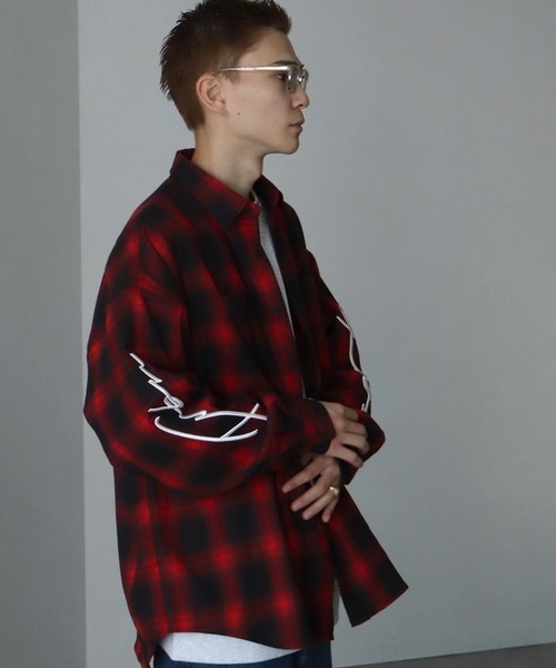 fubu 4XL シャツ FUBU シャツ 「FUBU/フブ」Check Shirts/ロゴデザイン オンブレ