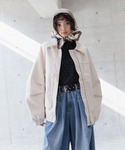 ブルゾン アウター サンドヴィンテージレザーブ...の詳細画像3