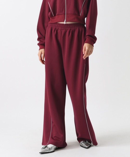 FOREVER21 パンツ 「2024FW」ラインワイドジャージパンツ