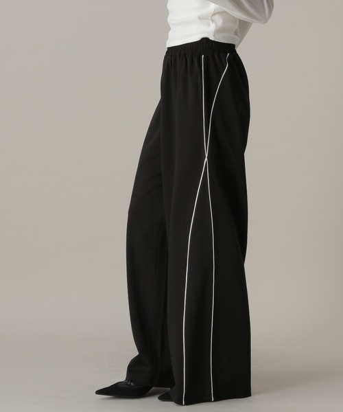 FOREVER21 パンツ 「2024FW」ラインワイドジャージパンツ