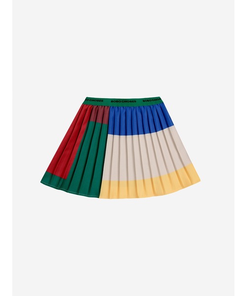 BOBO CHOSES プリーツスカート 110cm マルチカラー BOBO CHOSES（ボボショーズ） スカート Color Block pleated woven