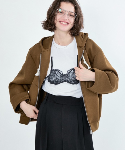 M TO R パーカー BIG EYELET STUCK HOODIE レディース メンズ
