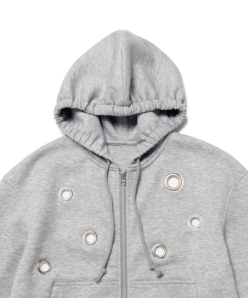 M TO R BIG EYELET STUCK HOODIE リング パーカー M TO R（ムウトアール） パーカー BIG EYELET STUCK HOODIE レディース