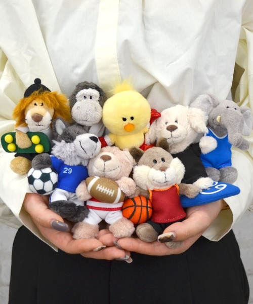 NICI ROCKERS スカンク&オオカミ ぬいぐるみ キーホルダー nici（ニキ） おもちゃ NICI/キーホルダー オオカミ/サッカー 10cm