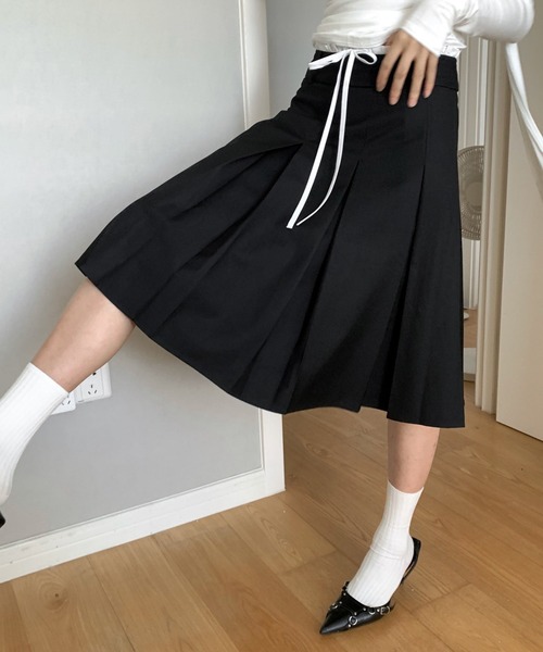 HALEY PESCA スカート HALEY PESCA/ダブルウエスト プリーツミディアム