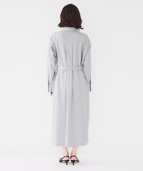 【極美品】UNTITLED 洗える/ゆったり/前開き シャツワンピース 長袖 UNTITLED ワンピース 「洗える/ゆったり/前開き」シャツ