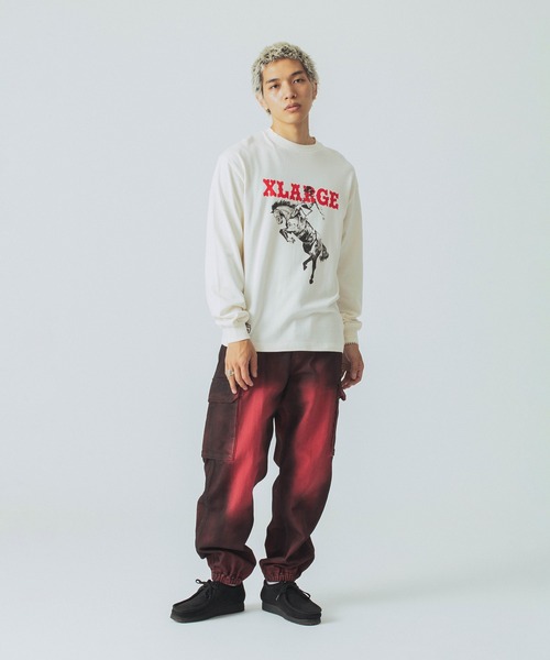 XLARGE カーゴパンツ XLARGE カーゴパンツ SPRAY PRINTED CARGO PANTS メンズ