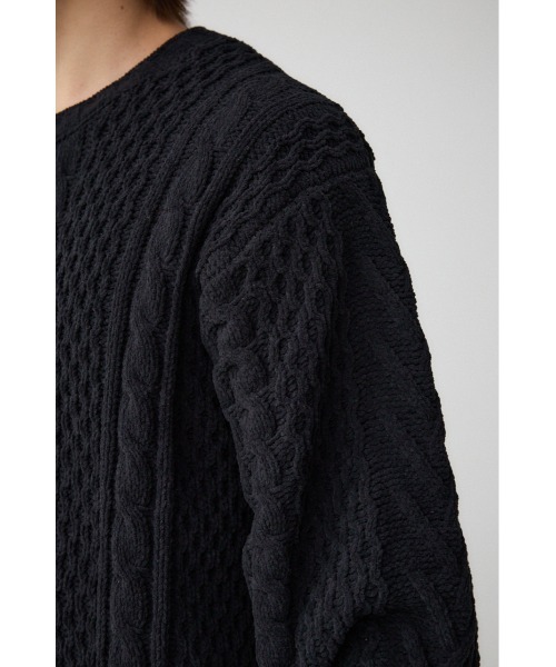 moussy - MOUSSY　ケーブルニット AZUL BY MOUSSY | シェニールケーブルニット (ニット ) |SHEL