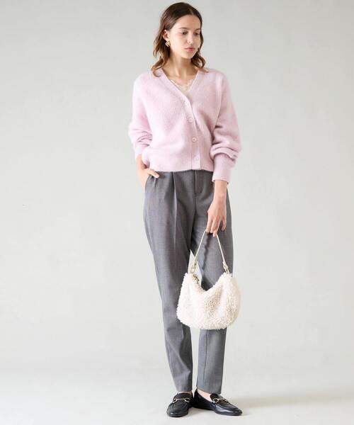 Tiara（ティアラ） カーディガン 片畦Vネックカーディガン レディース