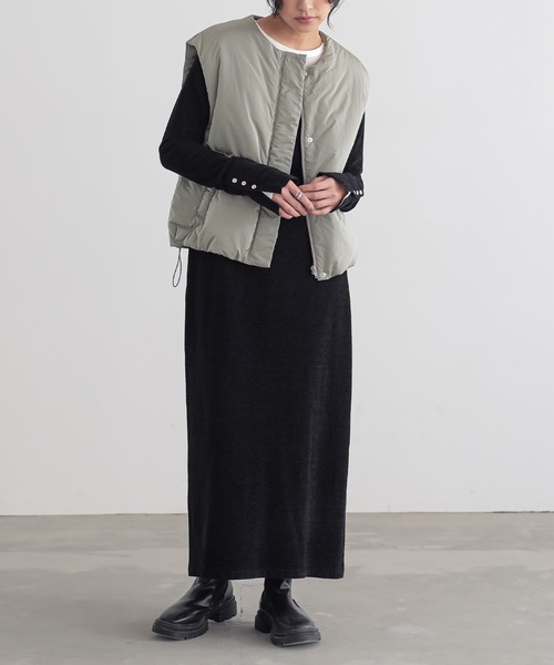 for/c（フォーシー） ダウンベスト ベスト 撥水中綿ショートベスト