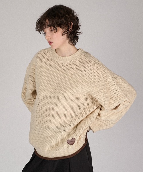 ONCILY セーター ニット BI-COLOR ROLL DESIGN KNIT / バイカラー  