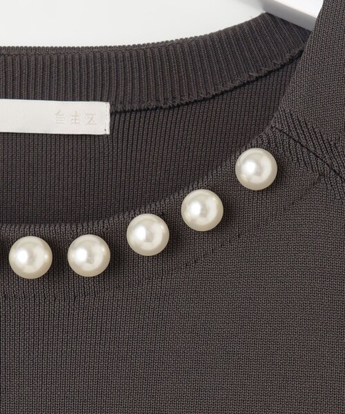 自由区（ジユウク） ワンピース パールディティールニット ワンピース