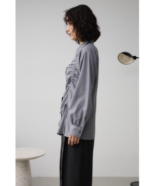 アドーア ブラウス 春服 カットソー シャーリング シャツ 黒 M プルオーバー アドーア ブラウス 春服 カットソー シャーリング シャツ 黒 M プル