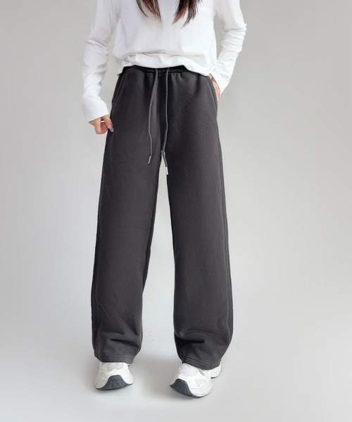 aimoha スウェットパンツ ジャージ 裏起毛ワイドレッグ