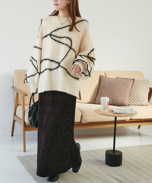 Discoat（ディスコート） スカート 「細見えを叶える！」ベロア