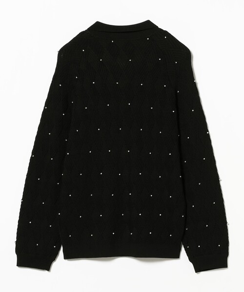 Fake as flowers faf 24aw パールカーディガン black BEAMS T（ビームスT）FAF(Fake As Flowers) / Pearl Cardigan