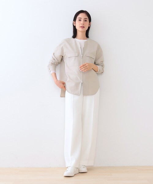 INDIVI ブラウス シャツ 春SALE！「洗える／SETUP可能」ダブル