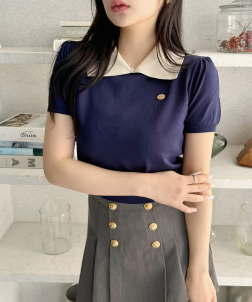 レディース 半袖 SLOANE ポリエステル サマーニット 日本製 古着 メッシュサマーニット レディース半袖 夏服 穴あき ショート丈