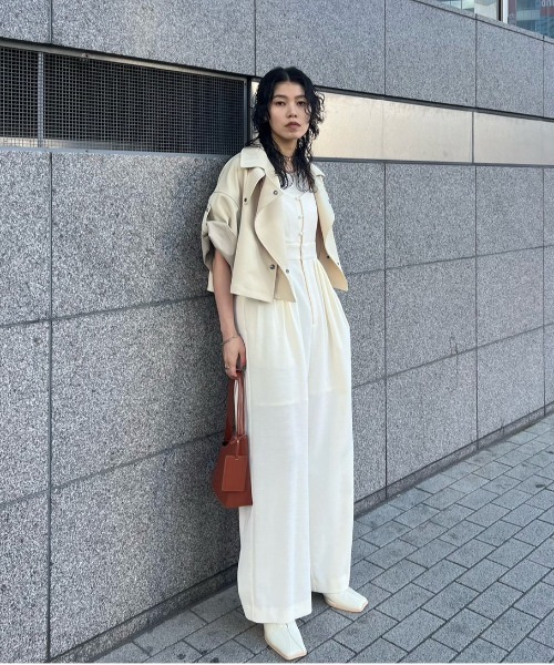 Ameri（アメリ） サロペット オーバーオール LAME TWEED BUSTIER