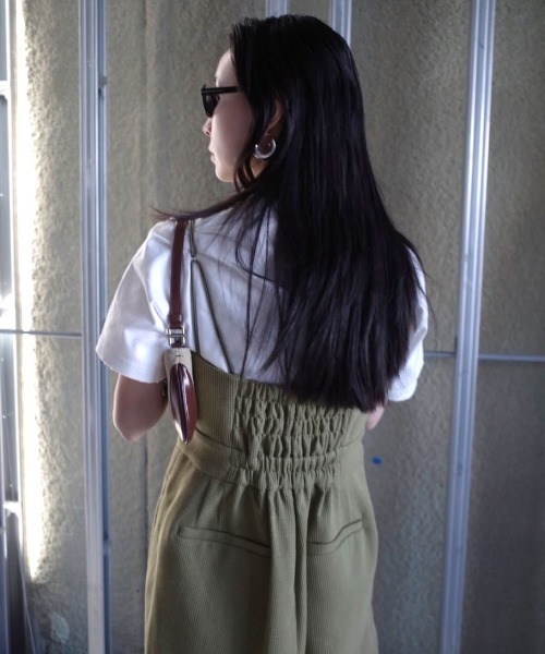Ameri（アメリ） サロペット オーバーオール LAME TWEED BUSTIER