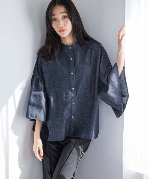 LOWRYS FARM（ローリーズファーム） ブラウス シャツ バンドフリル8分