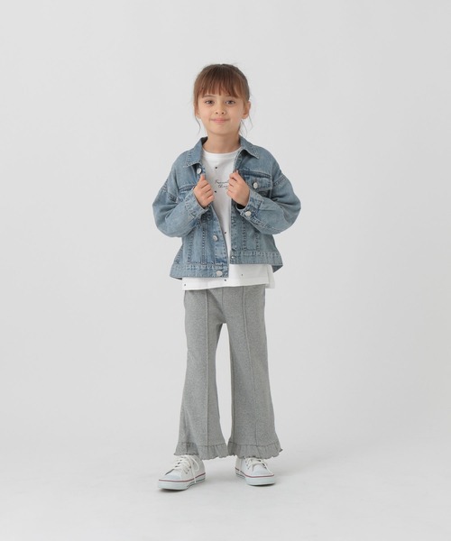 ハンドメイド子供袋 フレアシャツ、フリルパンツ120 ハンドメイド子供