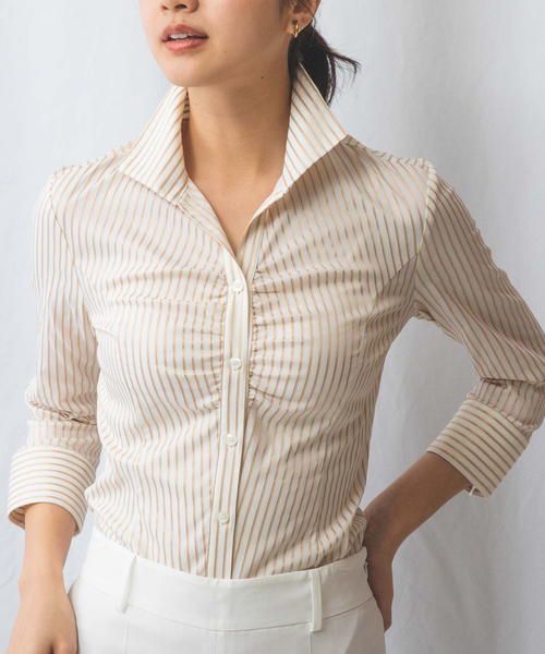 【NARA CAMICIE】イタリア製　シャツ　ブラウス　トップス　ストレッチ NARACAMICIE ブラウス シャツ 「NARACAMICIE」ストレッチ