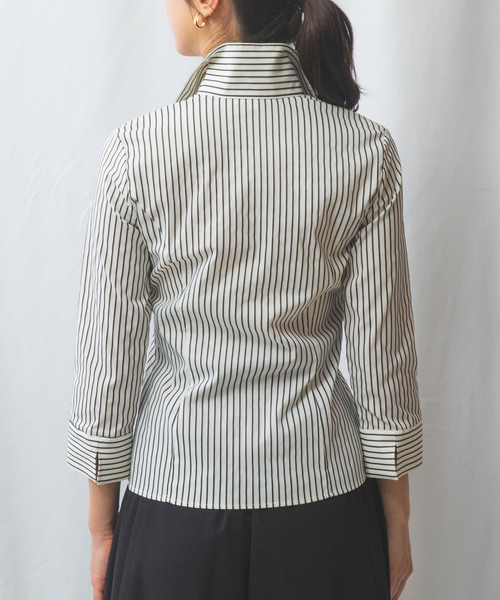 【NARA CAMICIE】イタリア製　シャツ　ブラウス　トップス　ストレッチ NARACAMICIE ブラウス シャツ 「NARACAMICIE」ストレッチ