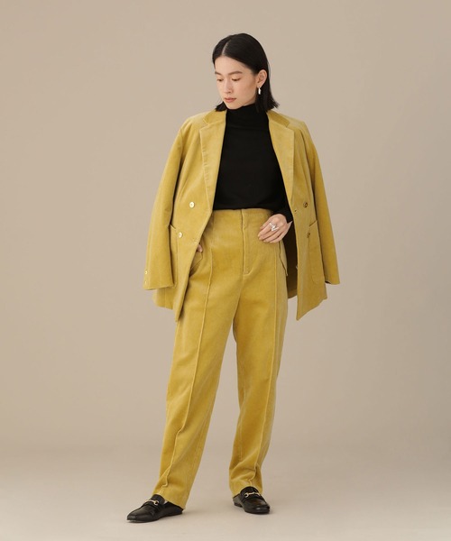 「NANO universe」 コーデュロイパンツ II イエロー レディース_画像4