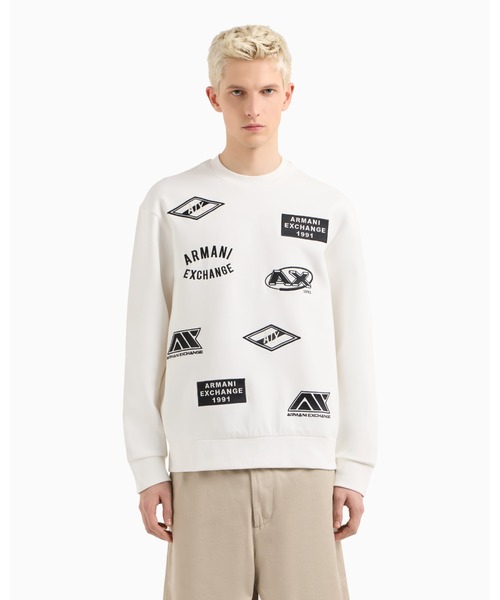 Armani Exchange トレーナー XS ホワイト アルマーニ ARMANI EXCHANGE レディース 白 スウェット XS