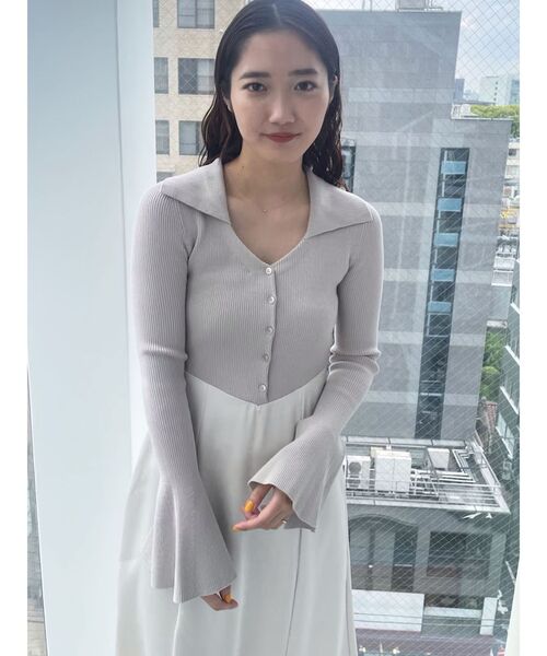 LAGUNAMOON（ラグナムーン） ワンピース カラーニットドッキングナロー