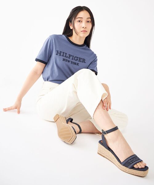 TOMMY HILFIGER サンダル トミーヒルフィガーミッドウェッジ