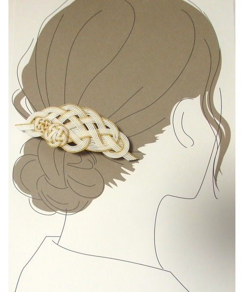No.223 フユノフジサン 髪飾り 水引 バレッタ コーム ヘアクリップ TONE（トネ） ヘアクリップ 「Shin」「Shin」水引バレッタ(MA