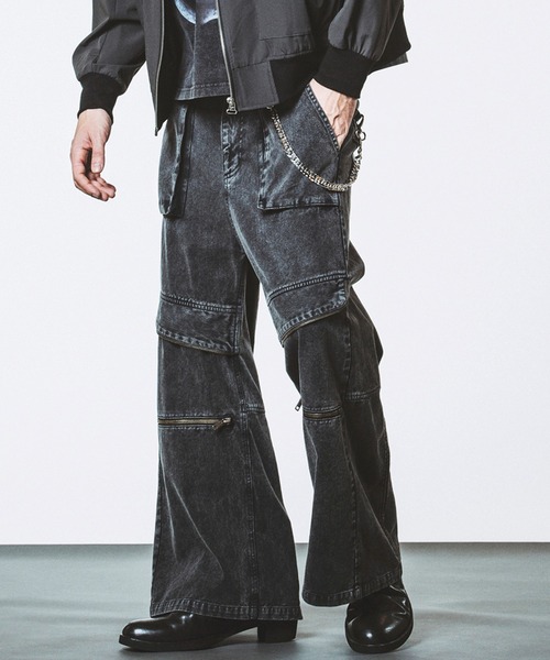 NO ID.（ノーアイディー） パンツ 「NO ID.」Flap Zip Wide Pants