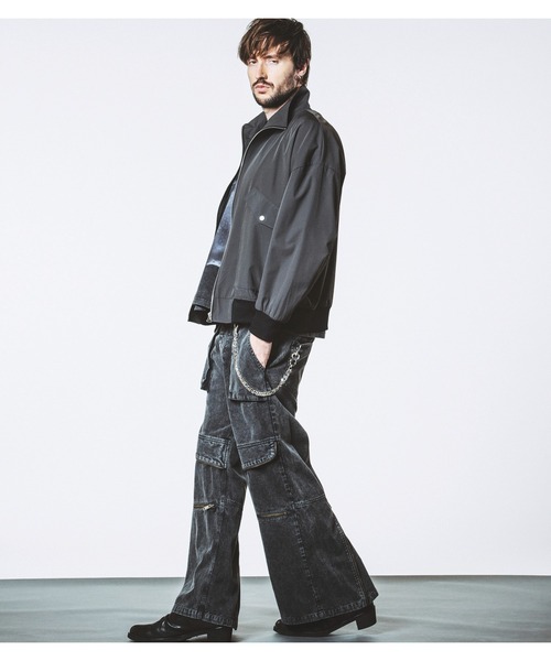 NO ID. パンツ フラップZIPワイドパンツ メンズ : ZOZOTOWN