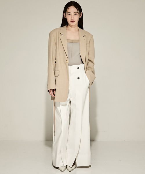 tシャツ 「STUDIOUS/ステュディオス」3 Layered Jersey Top/レイヤードジャージートップス レディース STUDIOUS tシャツ 「STUDIOUS/ステュディオス」3 Layered Jersey