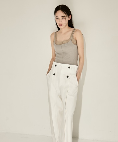 tシャツ 「STUDIOUS/ステュディオス」3 Layered Jersey Top/レイヤードジャージートップス レディース STUDIOUS tシャツ 「STUDIOUS/ステュディオス」3 Layered Jersey