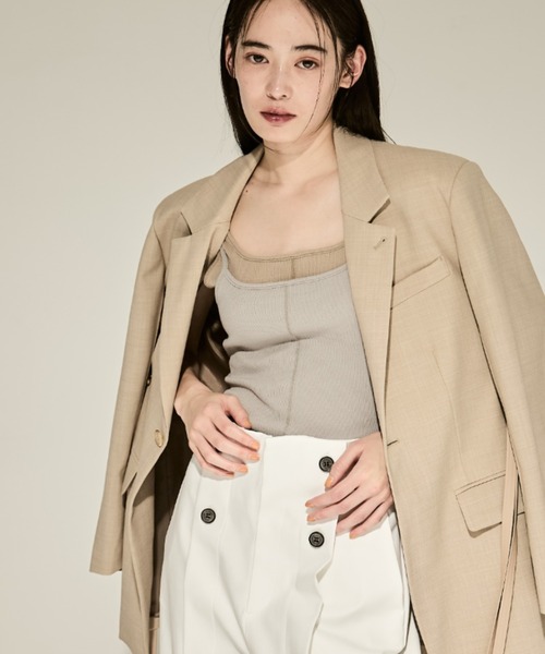 ※試着のみ【STUDIOUS/ステュディオス】ビスチェコンビジャージートップス STUDIOUS tシャツ 「STUDIOUS/ステュディオス」3 Layered Jersey
