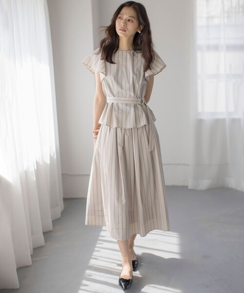 組曲（KUMIKYOKU） セットアップ コットンポリエステルタイプライター