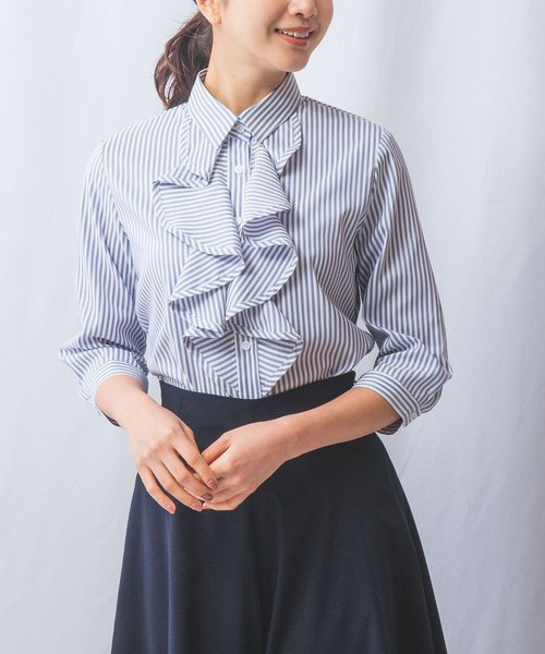 【NARA CAMICIE】イタリア製　シャツ　ブラウス　トップス　ストレッチ NARACAMICIE ブラウス シャツ 「NARACAMICIE」ストレッチ