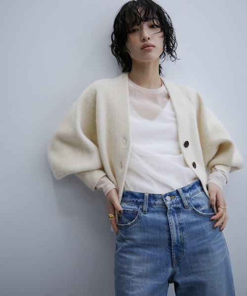 ADAM ET ROPE'（アダムエロペ） ニットカーディガン FREE ホワイト
