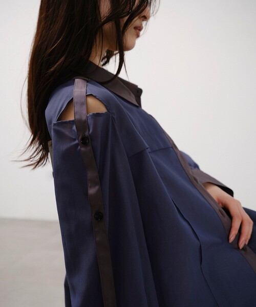 UNITED TOKYOシアートップス UNITED TOKYO ブラウス シャツ ショルダーカットシアーシャツ