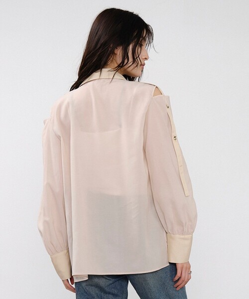 UNITED TOKYOシアートップス UNITED TOKYO ブラウス シャツ ショルダーカットシアーシャツ