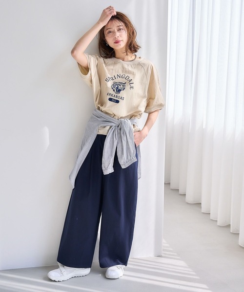 tシャツ トラックプルオーバー レディース studio CLIP tシャツ 半袖トラックプルオーバー レディース