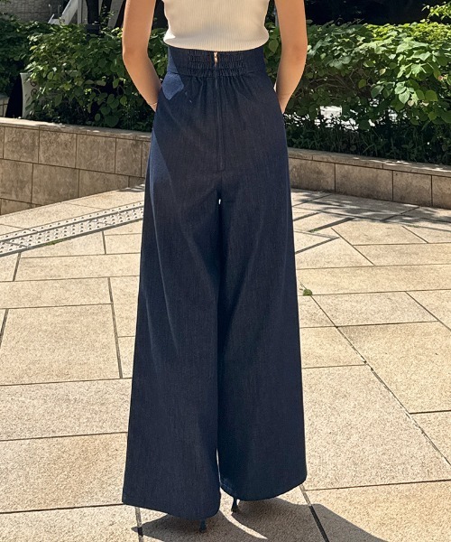 パンツ エアリーデニムカマーベルトパンツ レディース : ZOZOTOWN