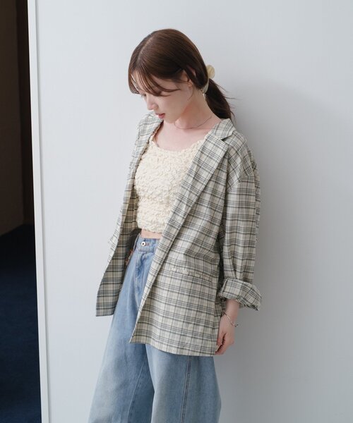 kastane チェックジャケット Kastane ジャケット テーラードジャケット チェックジャケット