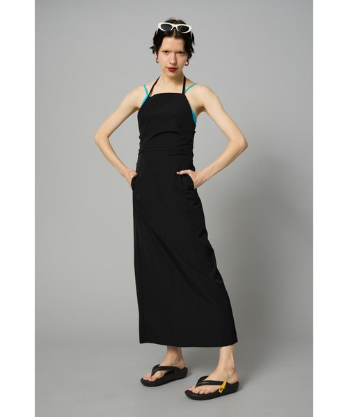 HeRIN.CYE ヘリンドットサイ エプロン ジャンパースカート ナイロン HeRIN.CYE | Jumper skirt (ワンピース(ミニ・ミディアム