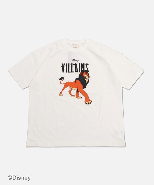 Lサイズ　Disney ディズニー　ヴィラン レディース　Tシャツ ホワイト Disney（ディズニー） tシャツ 「ディズニー」ヴィランズ半袖Tシャツ