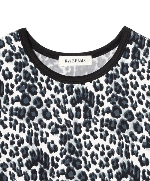 tシャツ レオパード プリント レース ヘム Tシャツ レディース Ray BEAMS tシャツ レオパード プリント レース ヘム Tシャツ